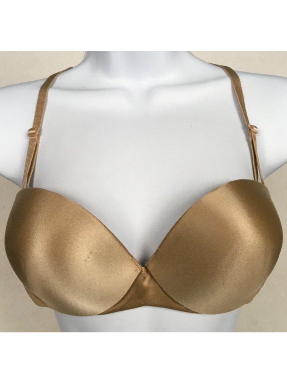 Sweet Nothings Bra Women Size 36B Beige Push Up Racerback Underwire Back Close